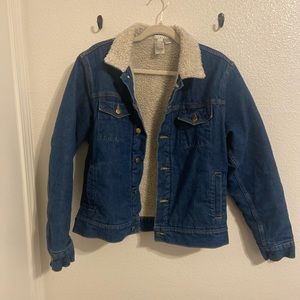 American Apparel Oversized Sherpa Lined Jean Jacket